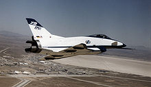 Airplane Picture - The X-31 showing its three thrust vectoring paddles.