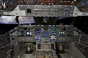 Airplane Picture - During STS-101, Atlantis was the first shuttle to fly with a glass cockpit.