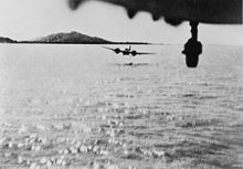 Airplane Picture - Blenheims of No. 60 Squadron RAF flying low to attack a Japanese coaster off Akyab, Burma on 11 October 1942