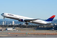 Airplane Picture - A Delta Air Lines 767-400ER. The type was the first Boeing wide-body jet resulting from two fuselage stretches.