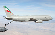 Airplane Picture - Italian Air Force KC-767 Tanker Transport with refueling boom extended