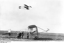 Airplane Picture - Farman III plane in flight, Berlin 1910