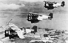 Airplane Picture - Three BF2C-1s of VB-5 from the USS Ranger (CV-4) in 1934.