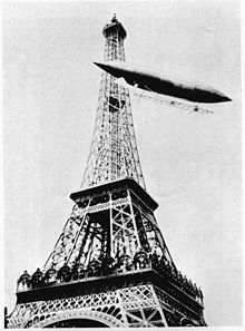 Airplane Picture - Santos-Dumont at the Eiffel Tower.