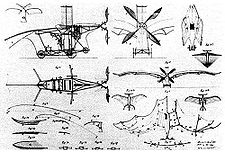 Aviation History - Clment Ader - Patent drawings of Clement Ader's xole.