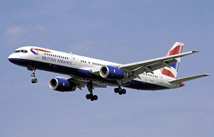 Airplane Picture - British Airways 757-200 in landing configuration