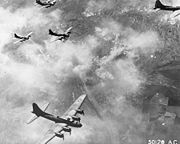 Airplane Pictures - B-17F formation over Schweinfurt, Germany, 17 August 1943