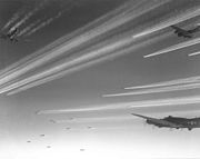 Airplane Pictures - Large formation of B-17Fs of the 92nd Bomb Group over Europe