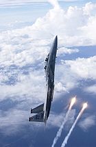 Airplane picture - F-15D from the 325 Fighter Wing based in Tyndall AFB, releasing flares