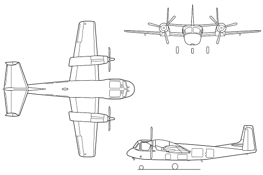 Warbird Diagram - Grumman OV-1 Mohawk